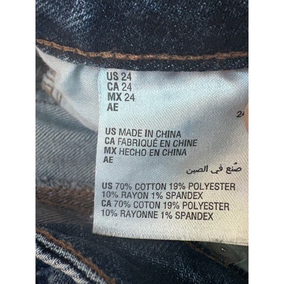 And Now This High Rise Button Fly Cropped Raw Hem Jeans Women Sz 24 Distressed - Picture 7 of 8